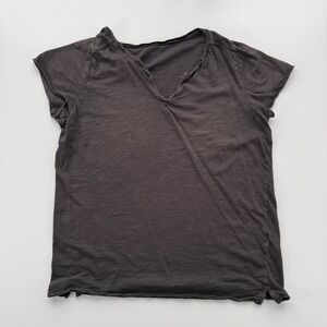 HARTFORD Short Sleeve Slub T-Shirt Womens 1/Small US 4 Gray